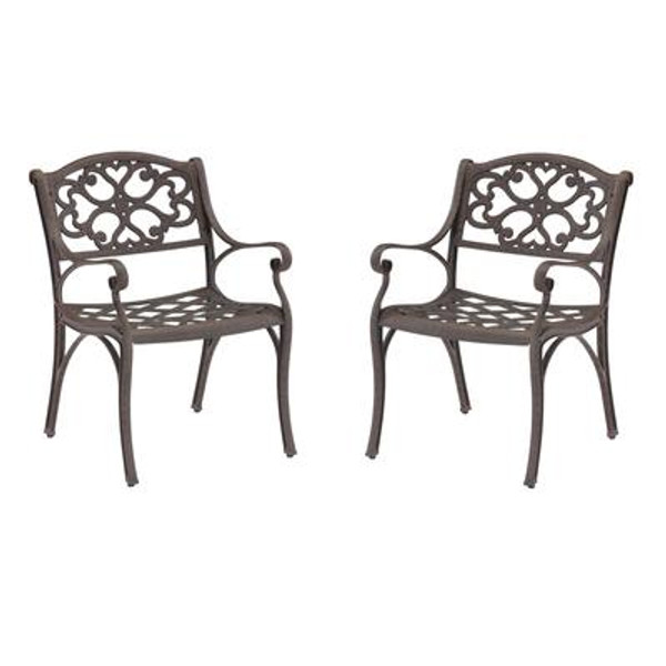 Home Styles Arm Chair Pair Bronze Finish
