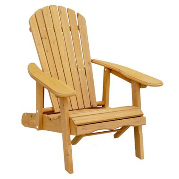 Reclining Adirondack Chair With Pull-Out Ottoman