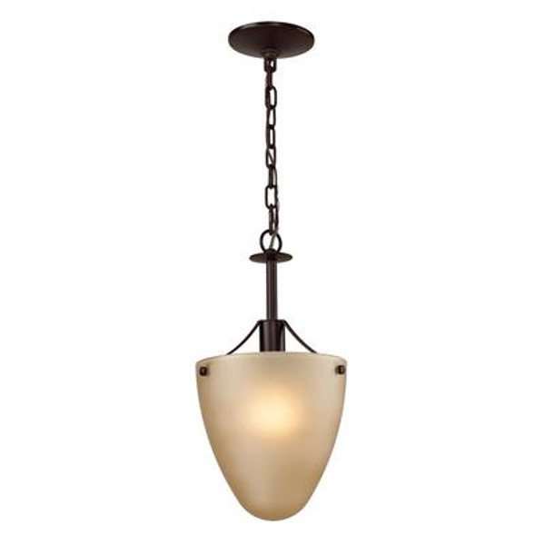 1 Light Semi Flush In Oil Rubbed Bronze With Led Option