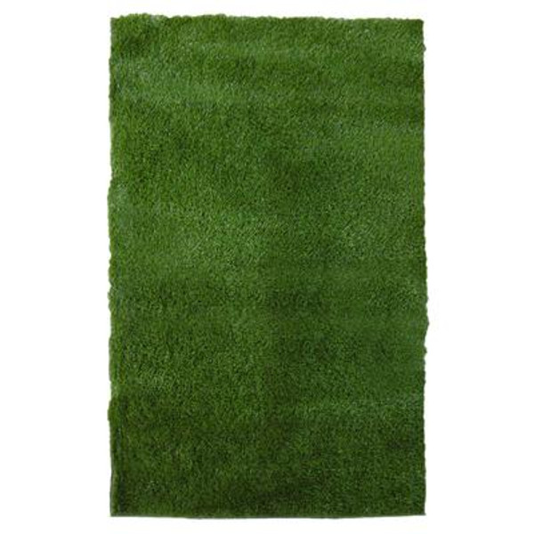 Green Grass Shag Area Rug 5 Feet x 7 Feet