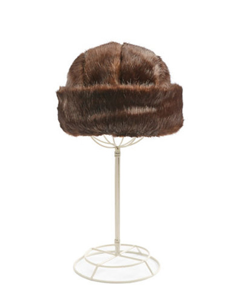 Parkhurst Cuffed Faux Fur Hat - Sable