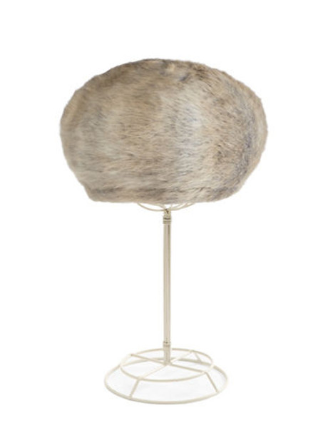 Parkhurst Angelica Rabbit Hair Beret with Leopard Print - Carmello