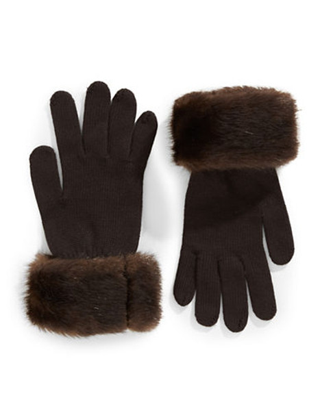 Parkhurst 10 Inch Faux Fur Cuff Gloves - Russian Sable