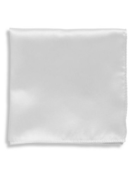 Impuntura Silk Pocket Square - White