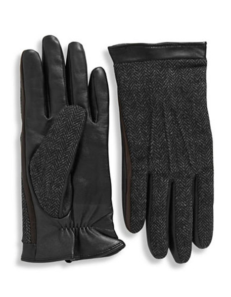 Black Brown 1826 10 Inch Novelty Fabric Tech Gloves - Black - Large