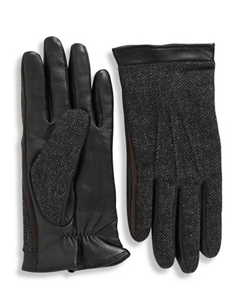 Black Brown 1826 10 Inch Novelty Fabric Tech Gloves - Black - Medium