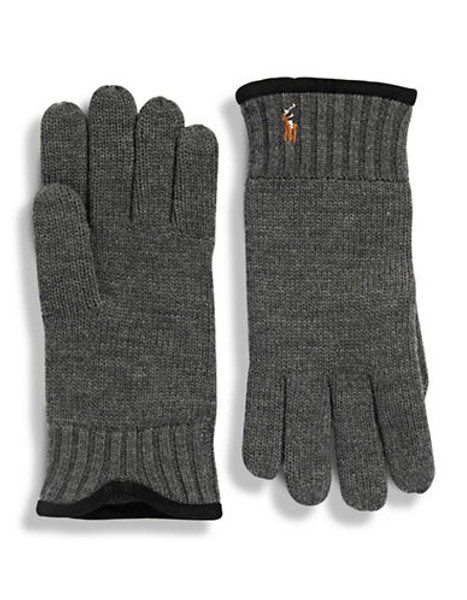 Polo Ralph Lauren Merino Wool Gloves - Grey