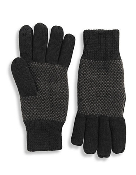 Tommy Hilfiger Birdseye Tech Gloves - Grey