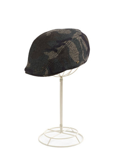 New Era Quinn Wool Blend Camo Driver Cap - Green - Large