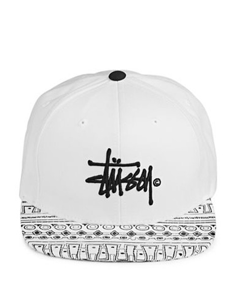 Stussy Tom Tom Snapback Hat - White