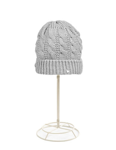 New Era Nash Cable Front Knit Hat - Grey