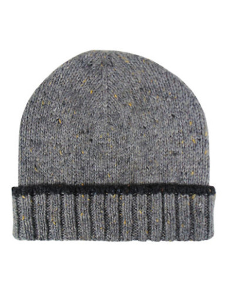 Black Brown 1826 Flecked Knit Hat - Grey