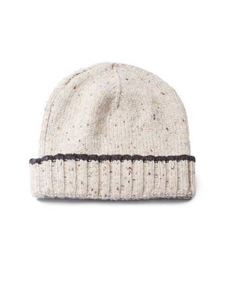 Black Brown 1826 Flecked Knit Hat - Natural