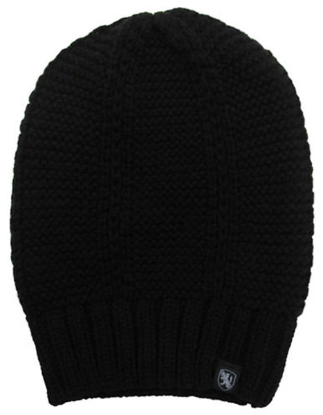 Brydon Cable Knit Slouchy Tuque - Black