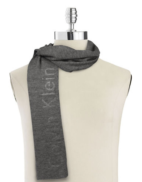 Calvin Klein Jacquard Logo Scarf - Grey
