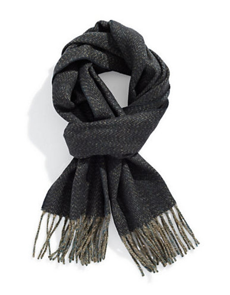 Black Brown 1826 Melange Blanket Scarf - Green