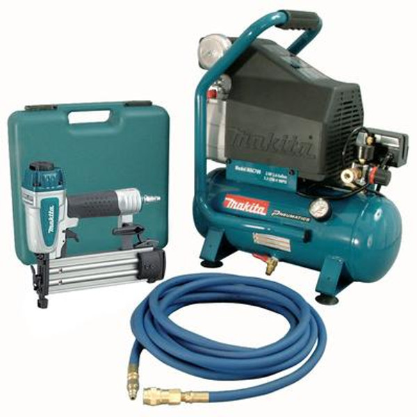 Makita 2 HP Air Compressor and Brad Nailer Kit