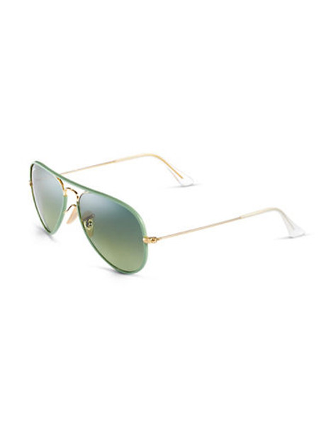 Ray-Ban Plastic Rim Aviators - Green - Small