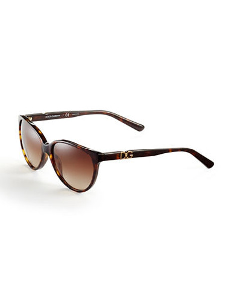 Dolce & Gabbana Havana Plastic Sunglasses - HAVANA