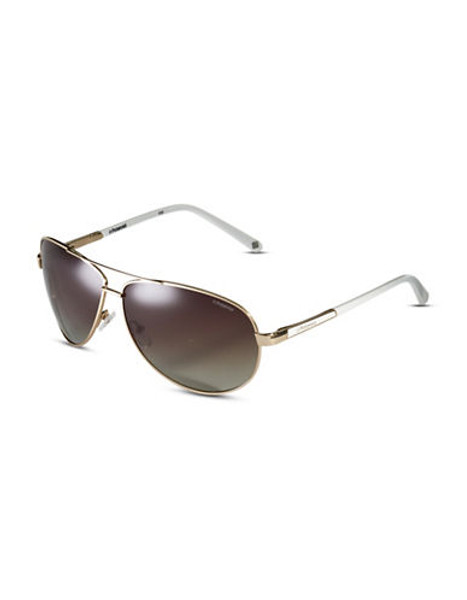 Polaroid Aviator Sunglasses - White