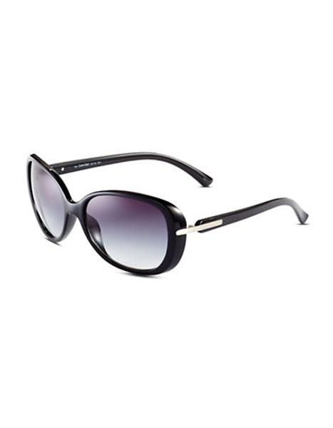 Calvin Klein Oversized Oval Sunglasses - Black