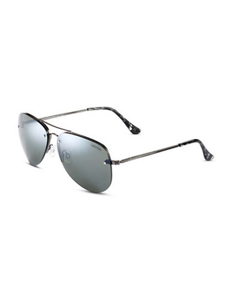 Calvin Klein Metallic Aviator Sunglasses - Gunmetal