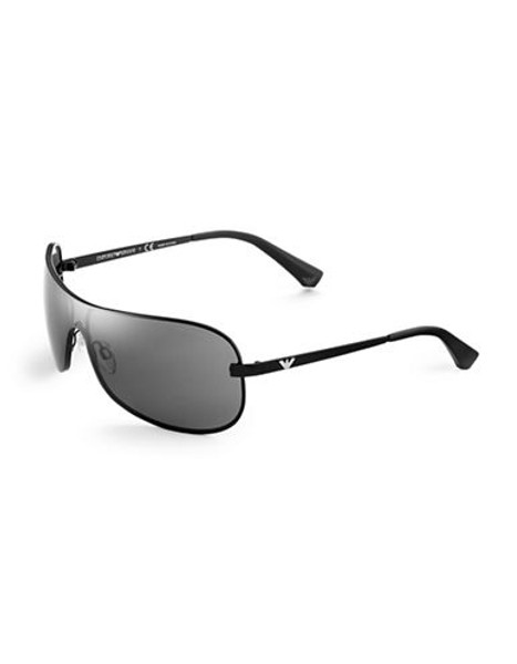 Emporio Armani Rimless Shield Sunglasses - Black
