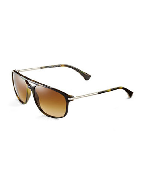 Emporio Armani Contrast Oval Sunglasses - Brown