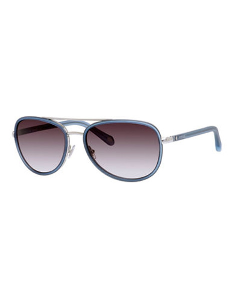 Fossil Two Tone Aviator Sunglasses - Silver