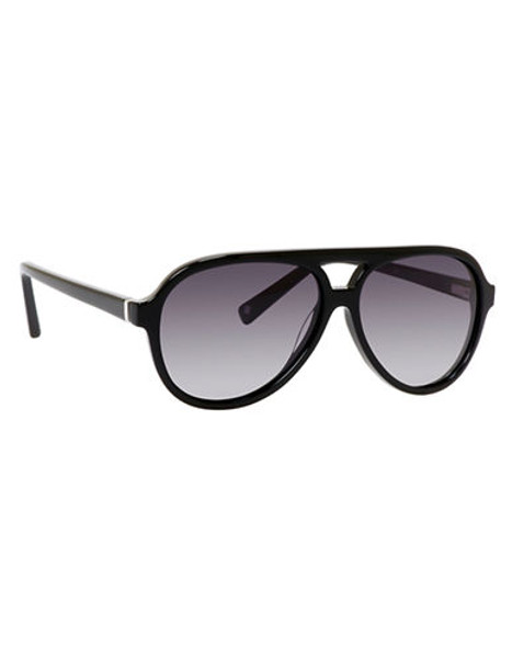 Polaroid Oversized Plastic Aviator - Grey