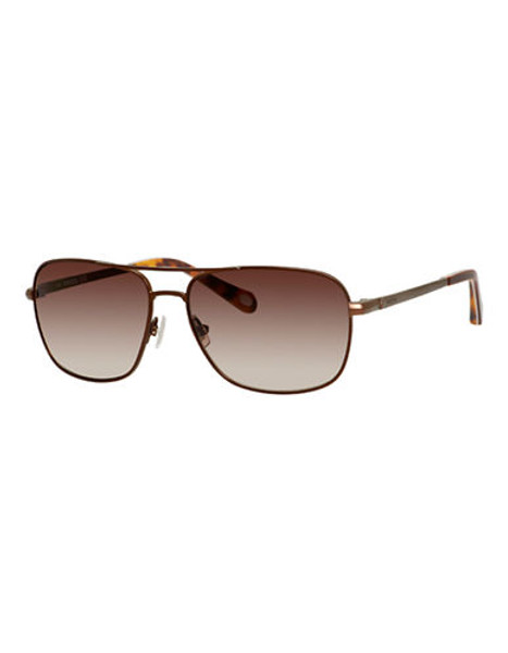 Fossil Square Aviator Sunglasses - Brown