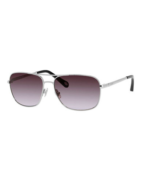 Fossil Square Aviator Sunglasses - Silver