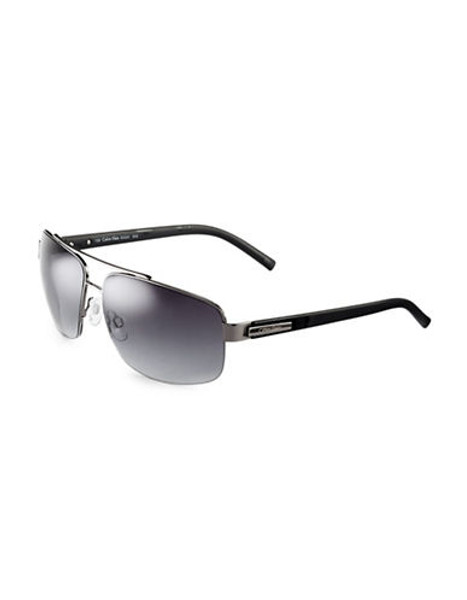 Calvin Klein Metal and Plastic Aviator - Gunmetal