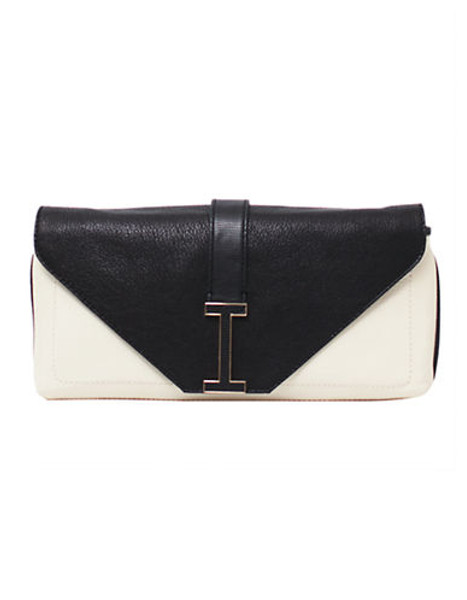 Isaac Mizrahi New York Ingrid Clutch - Black/White