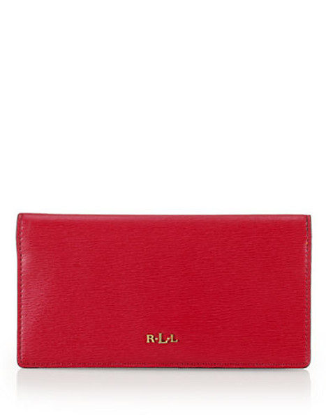 Lauren Ralph Lauren Tate Leather Slim Wallet - Red