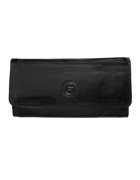 Club Rochelier Traditional Clutch With Removable Checkbook Flap - Black