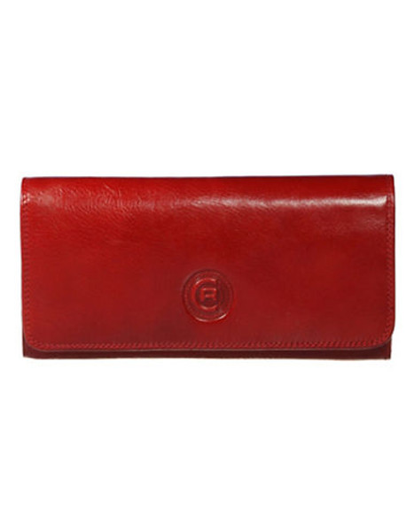 Club Rochelier Traditional Clutch With Removable Checkbook Flap - Red