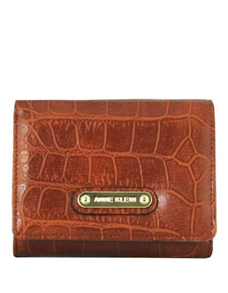 Anne Klein Alligator Alley Indexer Small Wallet - Saddle