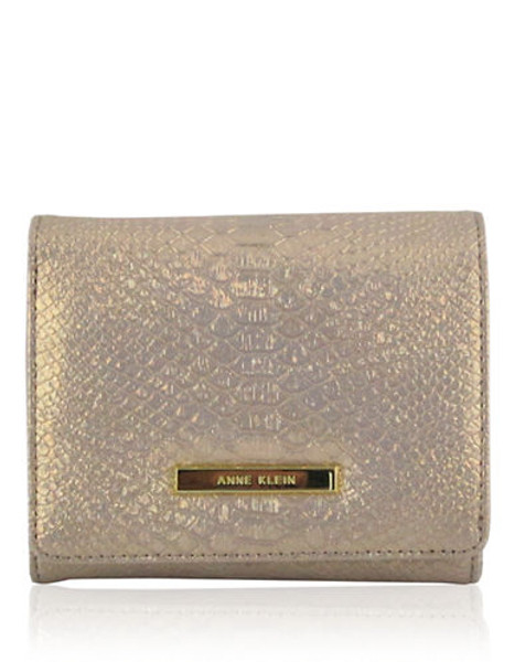 Anne Klein Pretty in Pink  small Tri fold Wallet - Gold