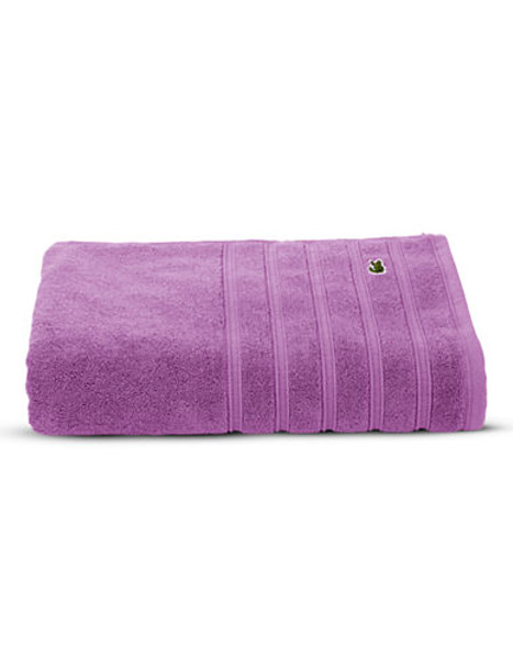 Lacoste Croc Bath Towel - Berry - Bath Towel