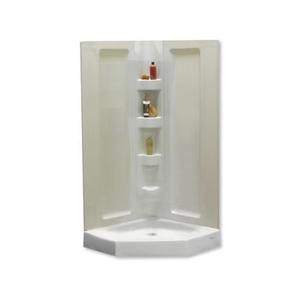 Sorrento 1-piece Acrylic 38 Inch Neo-Angle Shower