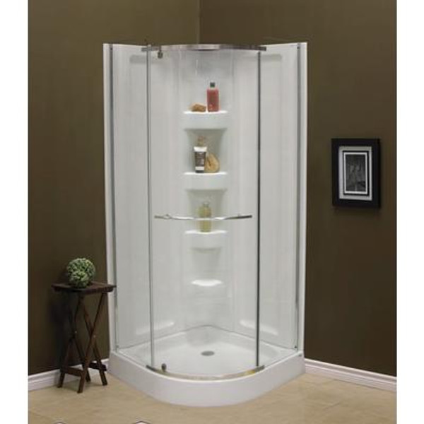 Sorrento 38 Inch Acrylic Round Front Shower Package