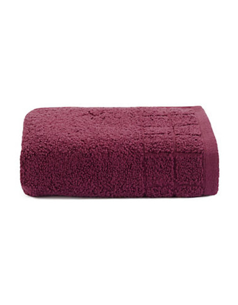 Calvin Klein Sculpted Grid Hand Towel - Wine - Hand Towel