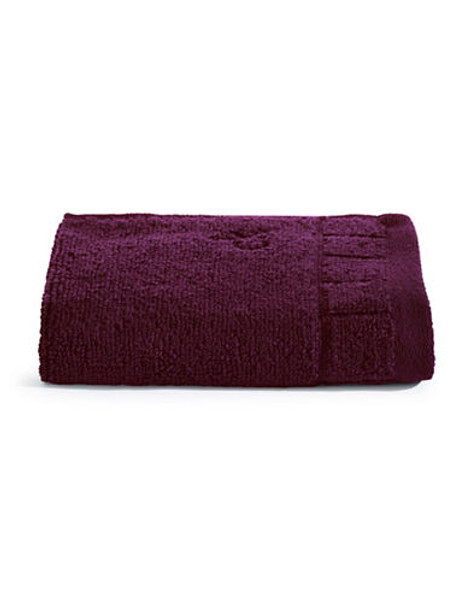 Calvin Klein Sculpted Grid Wash Cloth - Wine - Wash Cloth