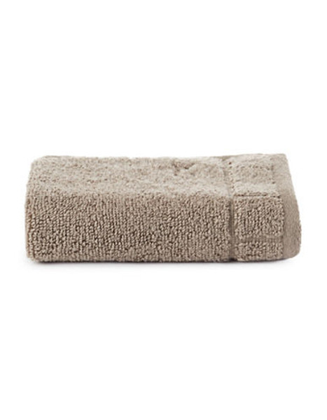 Calvin Klein Sculpted Grid Wash Cloth - Truffle - Wash Cloth