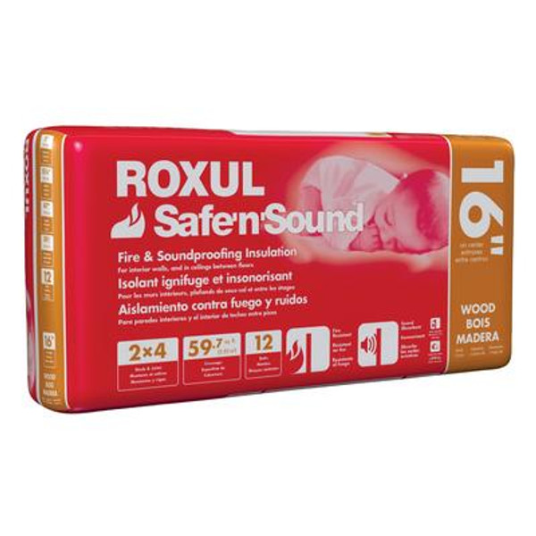 Roxul Safe'n'Sound For Wood Studs 16 In. On Centre