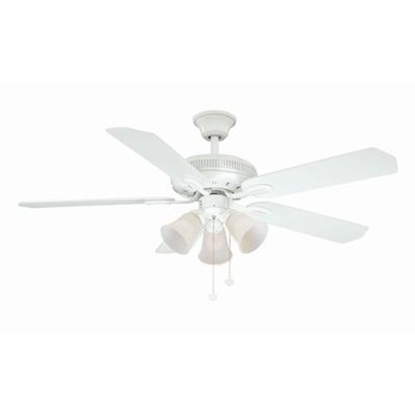 Glendale Ceiling Fan in White - 52 Inches