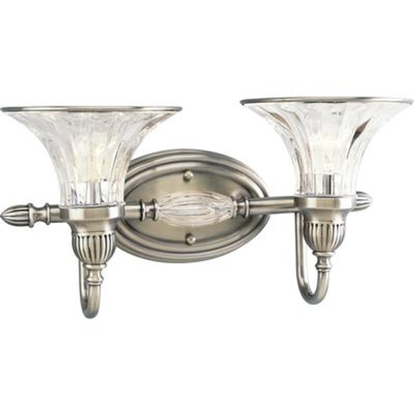 Roxbury Collection Classic Silver 2-light Wall Bracket