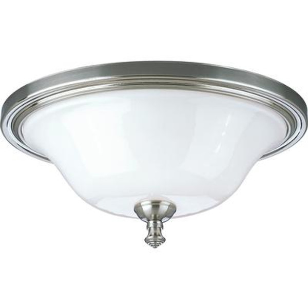 Victorian Collection Brushed Nickel 2-light Flushmount