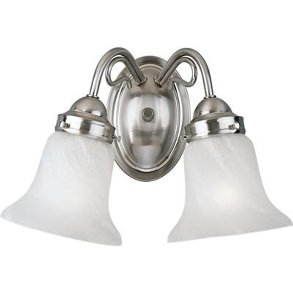 Bedford Collection Brushed Nickel 2-light Wall Bracket